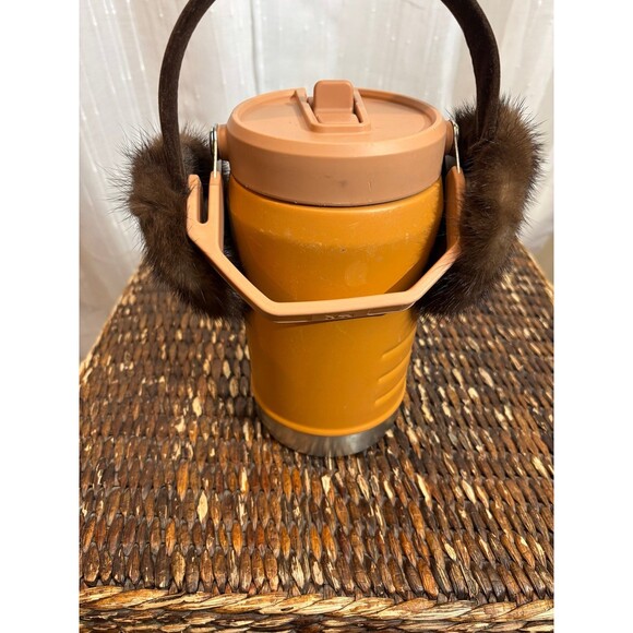 Womens Real Mink earmuffs foldable - Picture 3 of 9